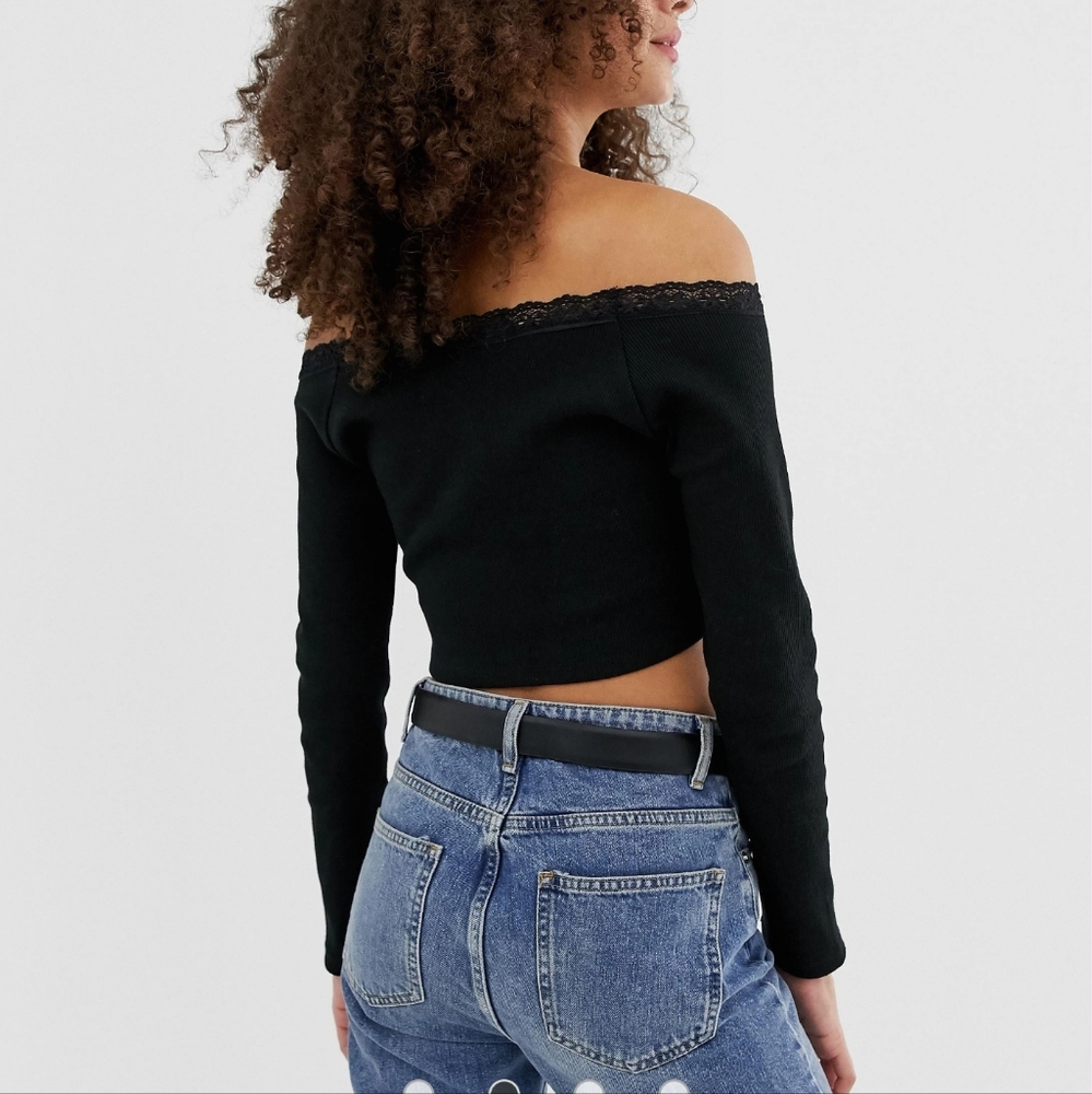 Asos Design Bardot With Button Front - image 2